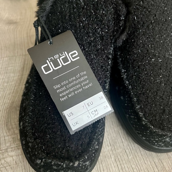 Hey Dude Dudes Denny Boots-Sparkling Black-size 7-NEW! - Picture 7 of 7